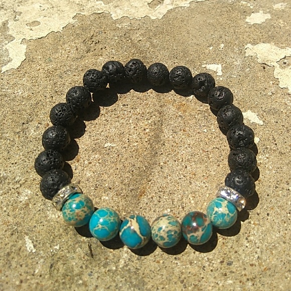 Jasper lava rock Bracelets - Picture 4 of 6